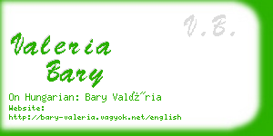 valeria bary business card